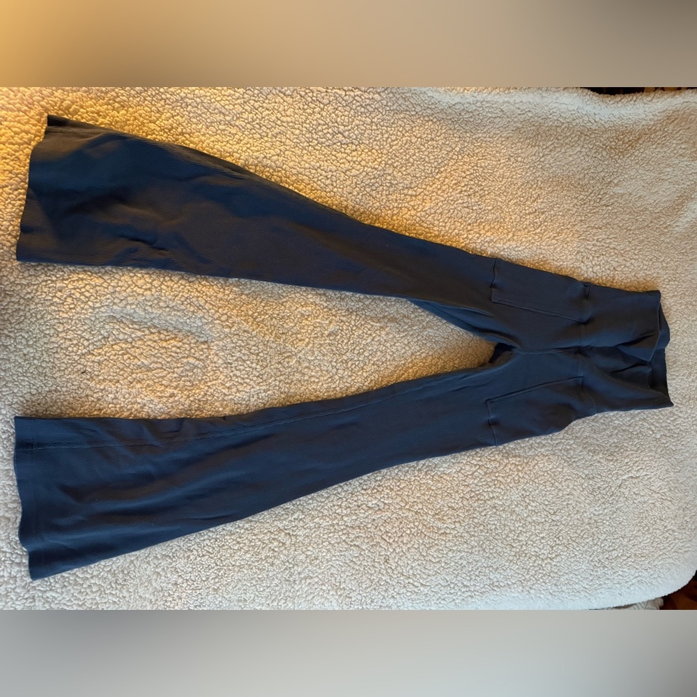 Blue flare Leggings